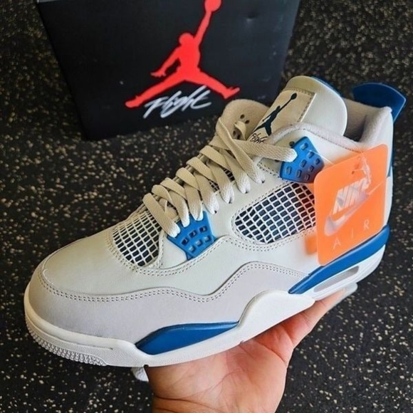 Air Jordan 4 Retro Military Industrial Blue FV5029-141 Men's - Picture 6 of 8